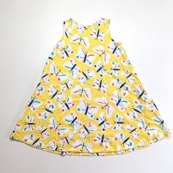 Hanna Andersson Dress Girls Size 10 Yellow Butterfly Twirly Tunic - Picture 2 of 7